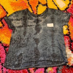 PacSun☀️ Black and Blue Marbled Crop Top